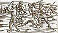 Woodcut of rabid dog