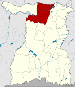 District location in Surin province