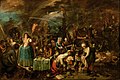 main de gloire au centre de la peinture Le Sabbat des sorcières par Frans Francken II en 1607.