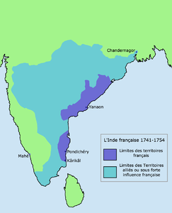 India francese - Localizzazione