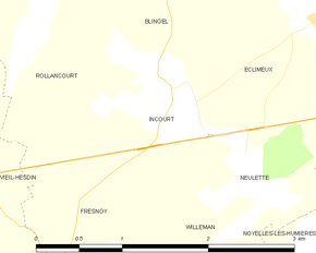 Poziția localității Incourt