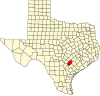 State map highlighting Gonzales County