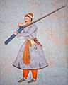 Mughal matchlock rifle during the reign of Akbar.