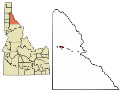Location of Kellogg in Shoshone County, Idaho