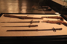 2014 9-18 Mukden Incident Museum, Shenyang, Pistols and Bayonets.jpg