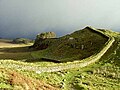 Image 68Hadrian's Wall was built in the 2nd century AD. It is a lasting monument from Roman Britain. It is the largest Roman artefact in existence. (from Culture of the United Kingdom)