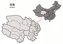 西寧市中の城北区の位置