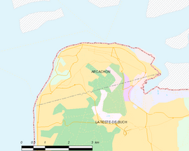 Mapa obce Arcachon