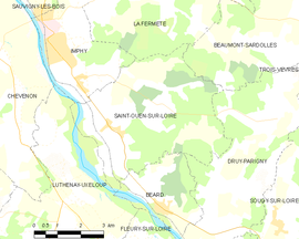 Mapa obce Saint-Ouen-sur-Loire