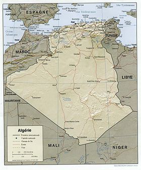 carte : Géographie de l'Algérie