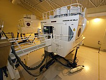 A Boeing Chinook flight simulator at RAF Benson