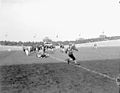 Image 24A game between the 4th Canadian Armoured Division Atoms and First Canadian Army Red and Blue Bombers, in Utrecht, Netherlands, October 1945 (from Canadian football)