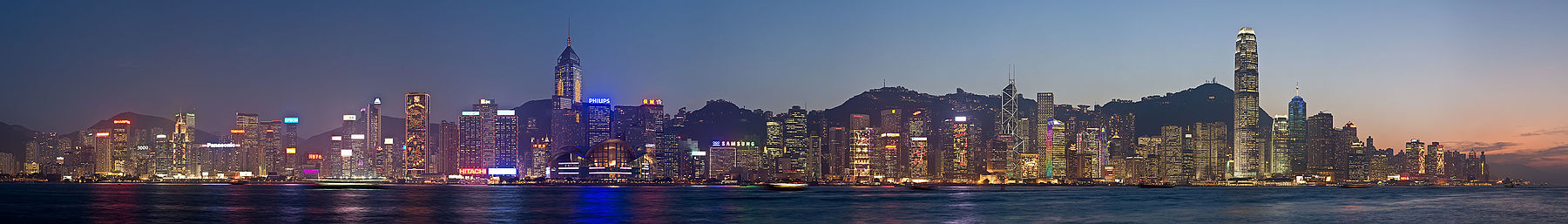 Hong Kong by night