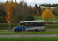 An older El Dorado Aero Elite community shuttle bus