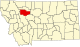 State map highlighting Teton County