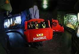 Interactieve darkride in Legoland.