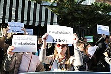 Image of a #BringBackOurGirls protest in Spain