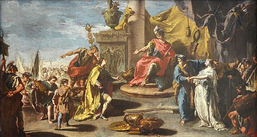 La Continence de Scipion (1733) Giambattista Pittoni, Musée du Louvre