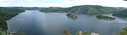 Vue panoramique sur le lac de retenue depuis le belvédère de Mallet.