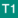 Logotip de la línia T1 del TRAM