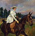 Equestrian portrait of translate Maria Zandbangowa , 1913