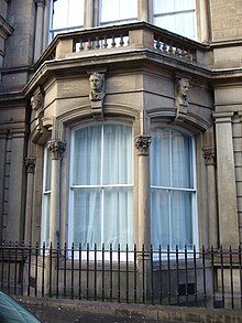 an unmarked bay window