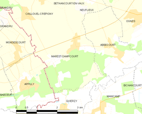Poziția localității Marest-Dampcourt