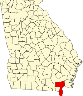 Locatie van Charlton County in Georgia