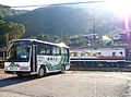 JR高山本線代行バス 猪谷駅前にて