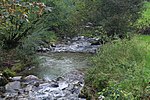 Blick von einer Straßenbrücke nahe dem Geburtshaus von Marlen Haushofer (Effertsbach 6)