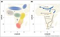 Image 40Pre-Neolithic and Neolithic migration events in Africa. (from History of Africa)