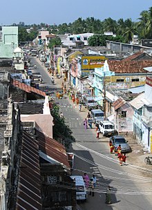 set of houses in the streets of Rameswaram.