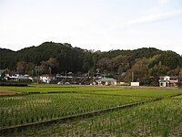 A image of the Katsurayama Castle, destroyed during the Siege of Katsurayama in March 1557.