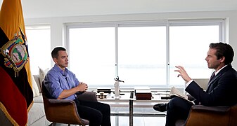 El presidente de la República Daniel Noboa Azin mantuvo una entrevistas con Telemundo en Guayas, 12 de enero de 2024 - 6.jpg