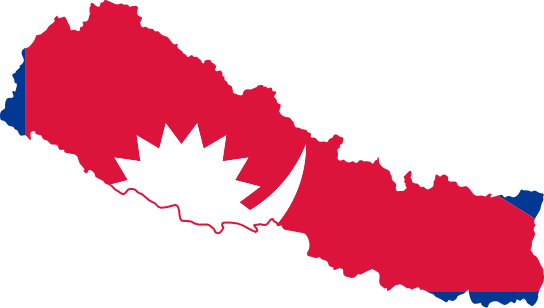 File:Flag map of Nepal.svg