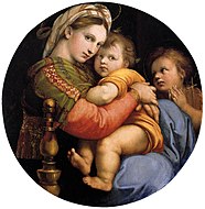 Raphael Madonna della Seggiola. Diameter 71 cm.