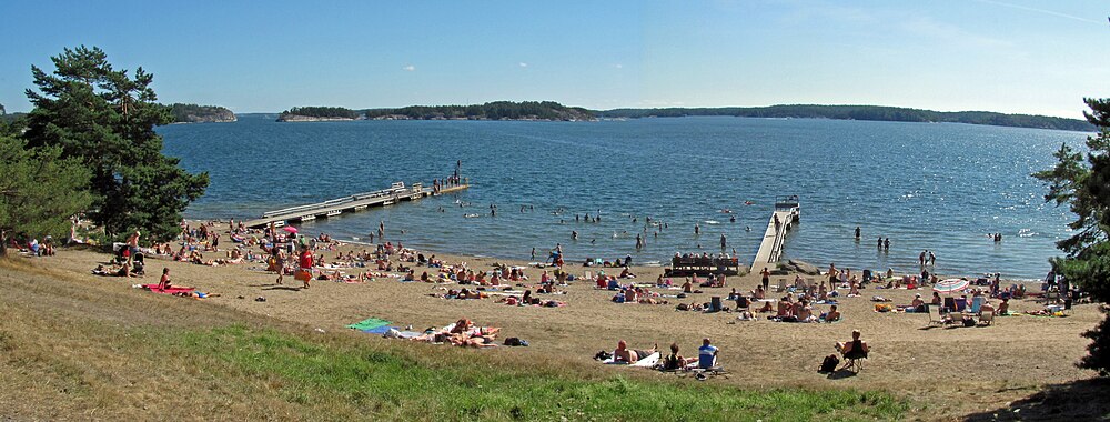 Badstranden i augusti 2011