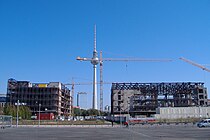 The Palace of the Republic during its demolition in September 2007