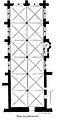 Plan des masses du réfectoire des moines après sa reconstruction.