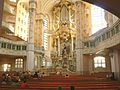 Vue de l'intérieur de la Frauenkirche à Dresde.