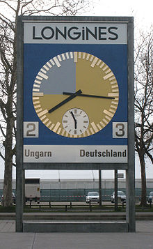 Wankdorf 1954 world cup final match clock.jpg