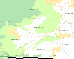 Poziția localității Bernardvillé