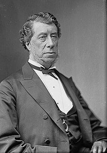 Studio black and white portrait of Hamilton Fish in his elder years.