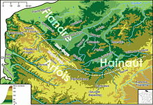 Carte où l'Audomarois apparait.