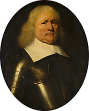 Manner of Ferdinand Bol. Portrait of Maerten van Juchen (d. 1672/73), commander of the forification of Wesel on the Rhine label QS:Len,"Portrait of Maerten van Juchen (d. 1672/73), commander of the forification of Wesel on the Rhine" label QS:Lpl,"Portret Maertena van Juchen, dowódcy fortyfikacji Wesel nad Renem" label QS:Lnl,"Portret van Maerten van Juchen (overleden 1672/73), commandant van de vesting Wezel" . circa 1670 date QS:P,+1670-00-00T00:00:00Z/9,P1480,Q5727902 . oil on canvas medium QS:P186,Q296955;P186,Q12321255,P518,Q861259 . 74 × 60.5 cm (29.1 × 23.8 in). The Hague, Mauritshuis.