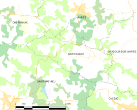 Mapa obce Saint-Bazile