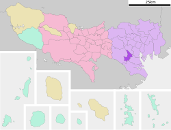 Lokasyon ng Meguro sa Tokyo