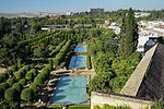 General view of the gardens from the Tower of the Lions