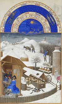 Les Très Riches Heures du duc de Berry, febrero