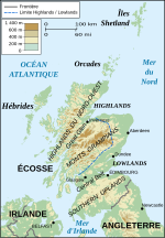 Carte de l’Écosse.